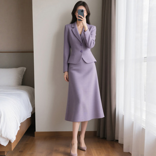女装 套装 新时尚 修身 腰半身裙 气质感御姐职场ol西装 春秋季