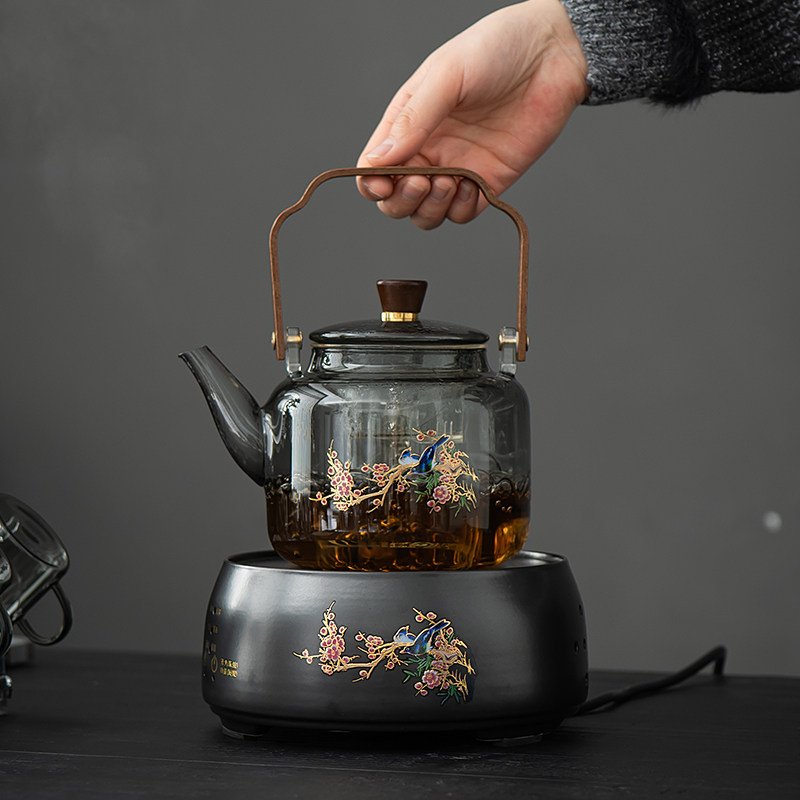 黑晶炉煮茶器加厚耐热玻璃煮茶壶2025款提梁泡茶壶电热煮茶炉烧水