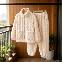 男童加厚冬款法兰绒女孩家居服儿童珊瑚绒睡衣女童宝宝套装秋冬季