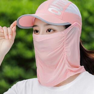 热销夏季护颈女士防晒遮阳帽子女款2023新款全脸遮阳帽男款抗UV潮