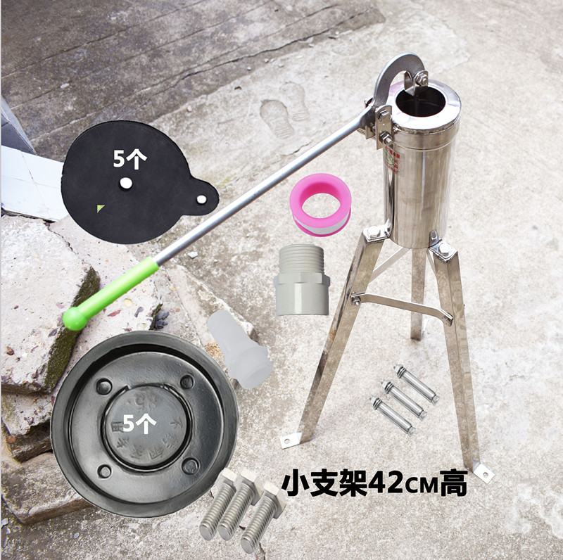 摇水泵家用抽水泵不锈钢摇井泵手摇泵水井头手压潜水泵迷你抽水机