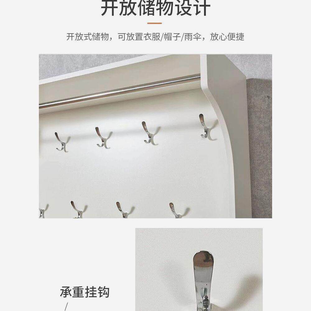 入户门鞋柜鞋柜家用衣帽架玄关柜一体靠墙鞋架阳台大容量收纳柜
