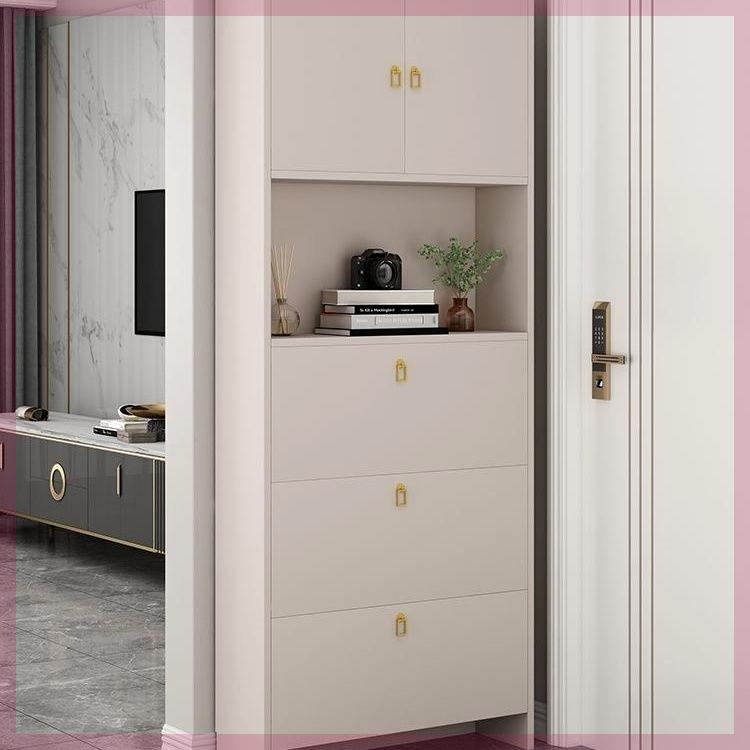 窄版入户门鞋柜定制翻斗新款轻奢现代超薄鞋柜玄关柜简约入户北欧