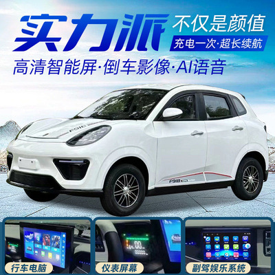 电动四轮车家用代步老头乐成人全封闭空调油电两用新能源电动汽车