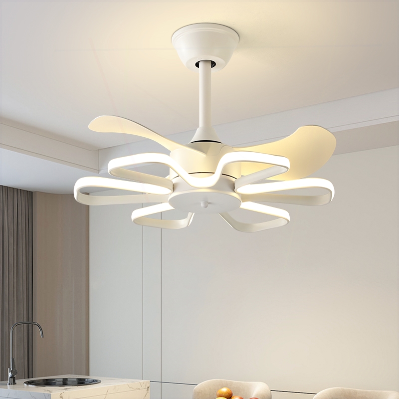 现代简约餐厅风扇灯2025年新款吊