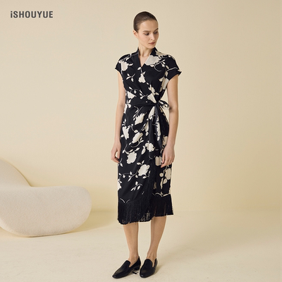 法式浪漫连衣裙花卉无袖