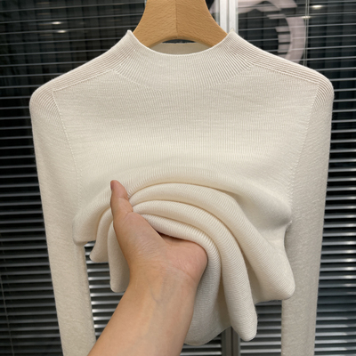 秋季新款软糯半高领针织打底衫