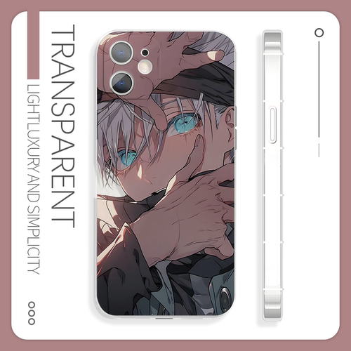 咒术回战蓝瞳帅气五条悟动漫风苹果14手机壳适用于14pro小米12OPPOA1红米K60荣耀80软iQOO15华为p50一加12Pro