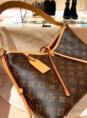 适配香港LV家仿奢侈品女包中古carryall子母包托特老花单肩斜挎包