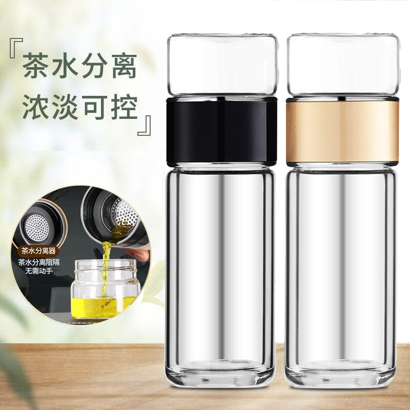 加厚中式大容量双层玻璃泡茶师