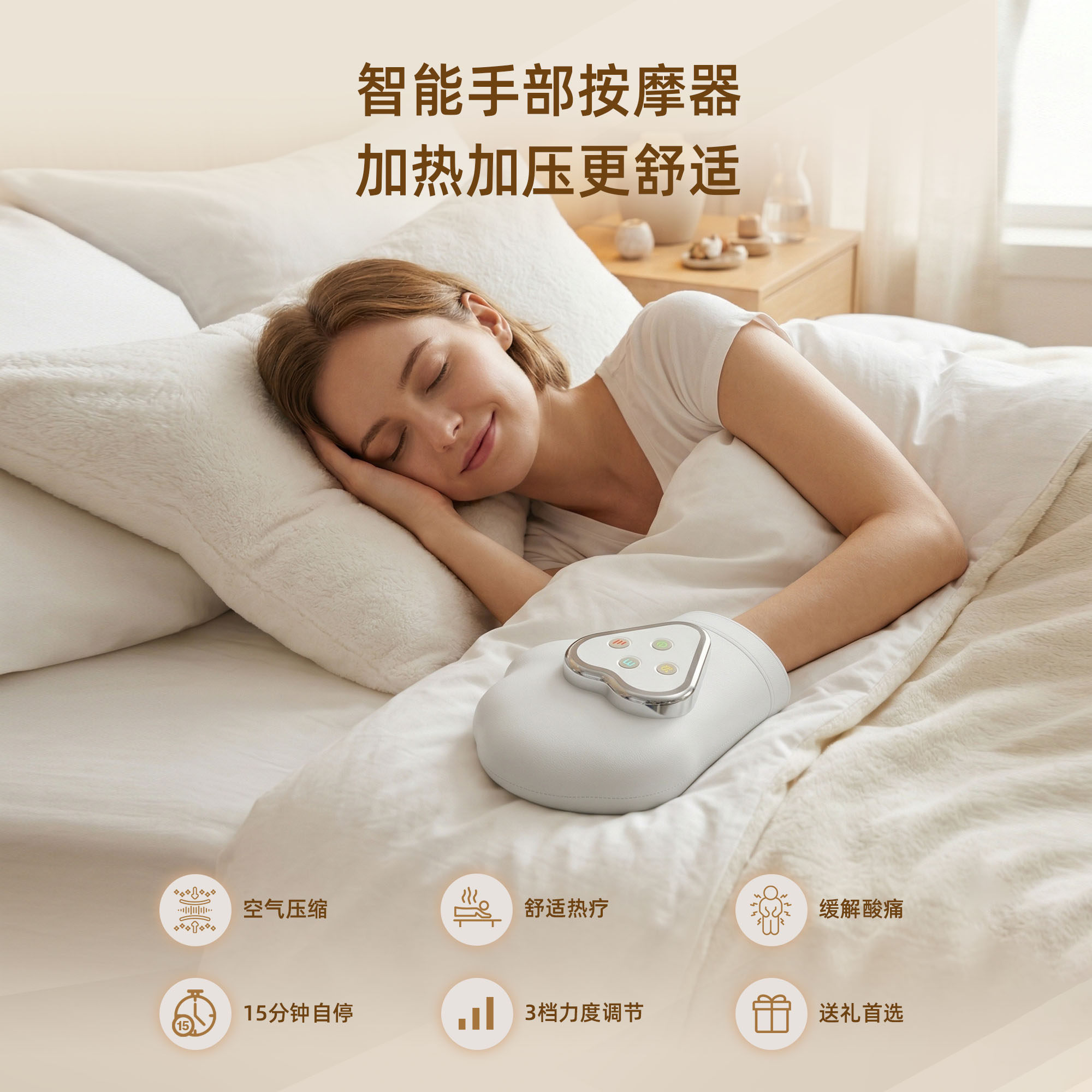 倍力加手部按摩器护腕热疗缓解酸痛腱鞘炎手腕手指关节穴位热敷