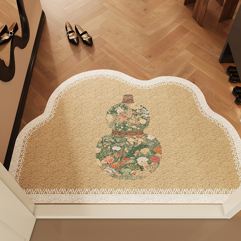 葫芦入户门丝圈地垫2025新款新中式进门地毯法式中国风大门口门垫,居家布艺,入户地垫,淘宝优惠券,粉丝福利购,淘宝优惠卷