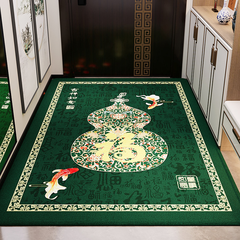 朝东朝南门开运招财玄关地垫绿色风水地毯入户门防滑除尘蹭脚垫厚,居家布艺,入户地垫,淘宝优惠券,粉丝福利购,淘宝优惠卷