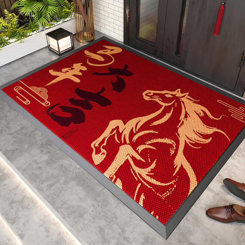 别墅入户门地垫新年红色大门口弹力防滑脚垫门垫耐脏地毯门外垫子,居家布艺,入户地垫,淘宝优惠券,粉丝福利购,淘宝优惠卷