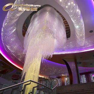酒店大堂吊灯Chandelier售楼部沙盘水晶灯非标工程灯具