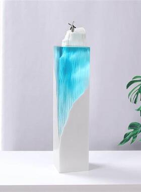 酒店样板房别墅装饰现代创意雕塑透明树脂风景朋友送礼工艺品摆件