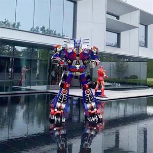 超大型变形金刚模型金属摆件铁艺大黄蜂擎天柱雕塑机器人米