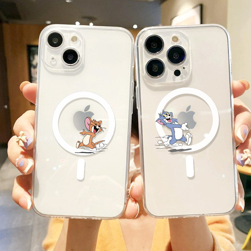 磁吸猫和老鼠透明手机壳