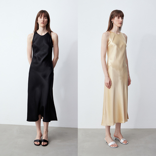 ROC 连衣裙优雅气质长款 25夏季 醋酸缎面亲肤无袖 背心裙 新品 LIAC