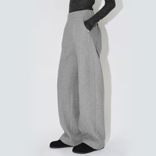 长裤 LIAC 百搭香蕉裤 2025秋冬新款 女 ROC松紧腰羊毛阔型休闲裤