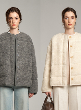 LIAC ROC 冬季新款马海毛圈圈毛绒感加厚外套柔软保暖羽绒服