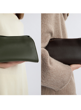 LIAC ROC新款荔枝纹女手拿包牛皮时尚百搭小包