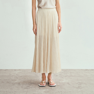 兰精天丝重工百褶半身裙压褶气质百搭百褶裙 25春夏新品 LIAC ROC
