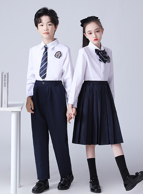 新款中小学生大合唱团演出儿童学院风校服毕业照升旗朗诵比赛礼服