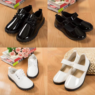 儿童皮鞋 男女表演服专用 系带款