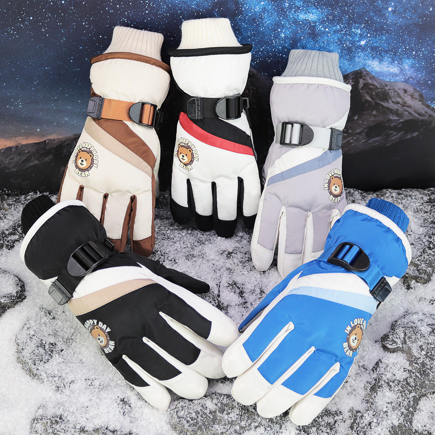 儿童冬季滑雪手套男孩卡通保暖防滑骑车加厚加绒防寒防风防水玩雪,户外/登山/野营/旅行用品,滑雪手套,淘宝优惠券,粉丝福利购,淘宝优惠卷