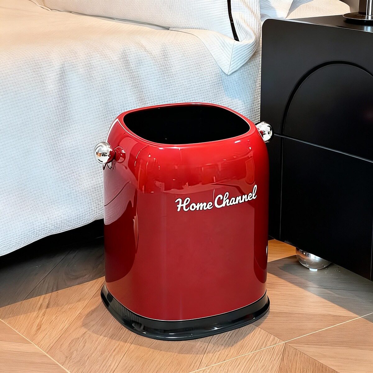 红色垃圾桶家用客厅大号大容量高颜值2026新款卧室收纳桶创意纸篓