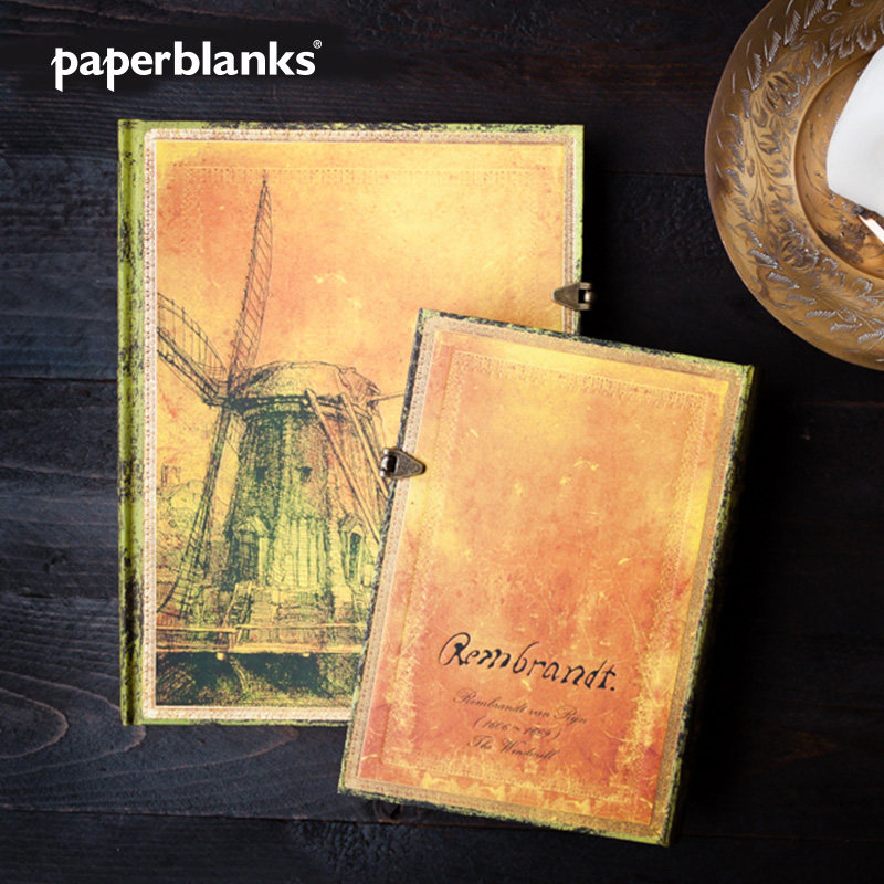 本子个性创意手帐本欧式古典艺术文艺文具礼品装饰原图伦勃朗风车系列