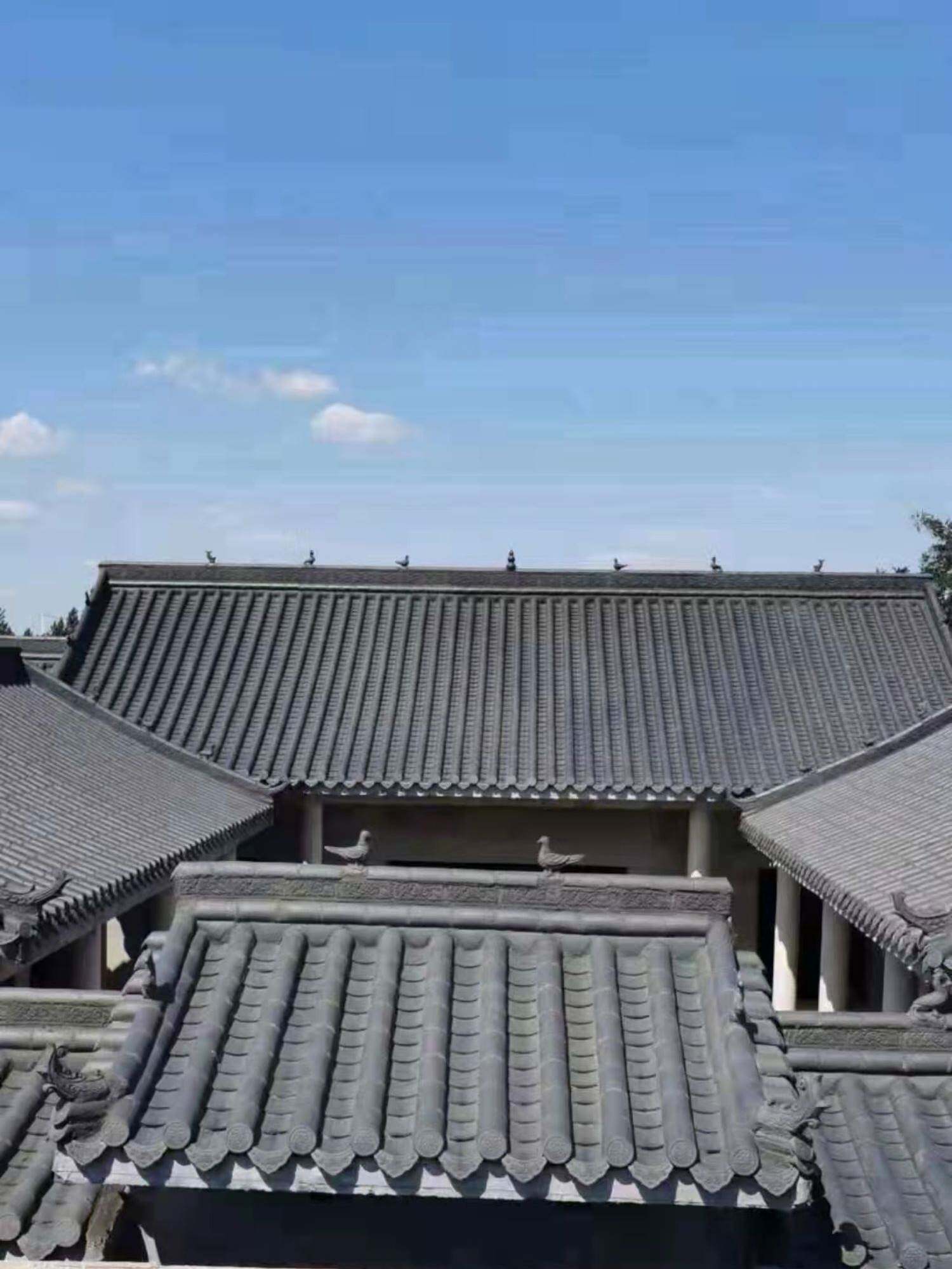 小青瓦瓦片仿古瓦片古建瓦片青瓦屋顶瓦片围墙马头墙徽派小瓦滴水