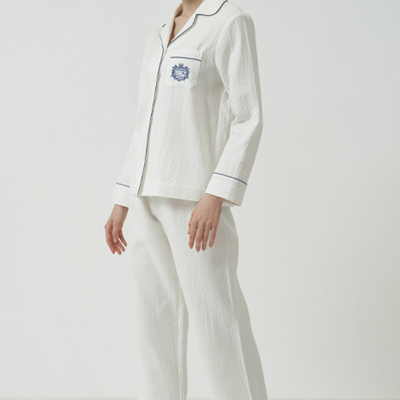 【微瑕疵捡漏】CA BRIDA法式经典翻领情侣款搭配睡衣套装男M813