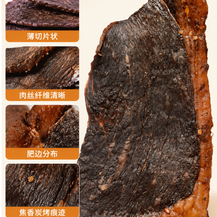 肥边炭烤薄切牛肉干