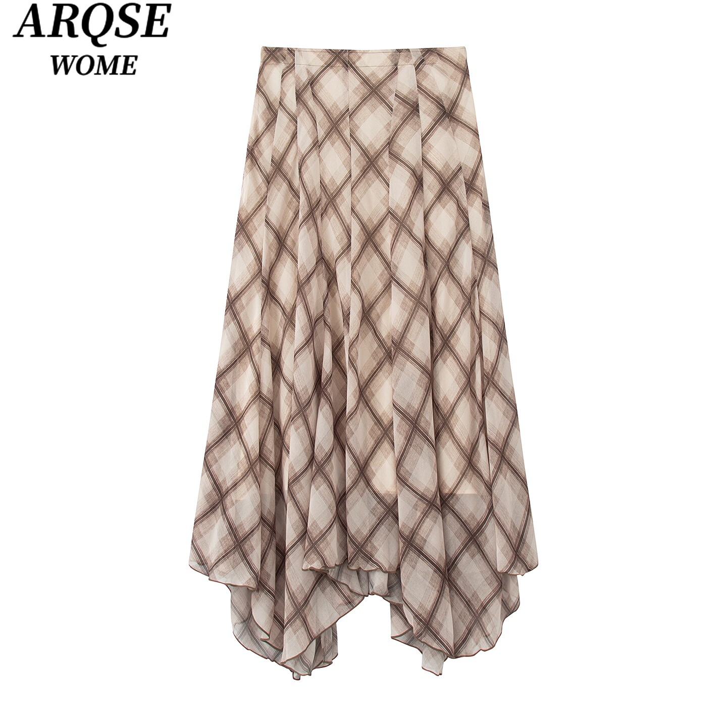 艾诺丝旺京鱼尾半身裙2025夏秋季新品不规则显瘦优雅a字长裙3118