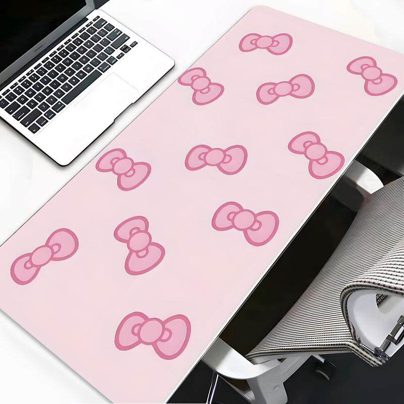 粉色蝴蝶节鼠标垫橡胶书桌垫学习办公桌面垫黑白抽象图案圆形方形