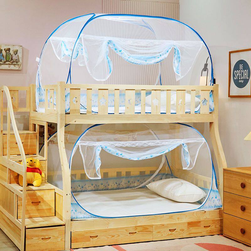 学生宿舍遮光床帘蚊帐cc免安装蒙古包家用子母床宝宝防摔儿童无需