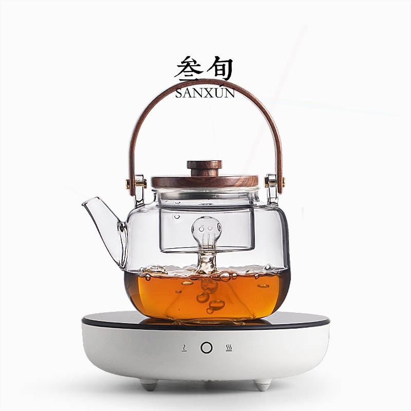 叁旬电陶炉玻璃煮茶壶耐高温烧水炉蒸煮茶器套装壶茶具家用小型茶