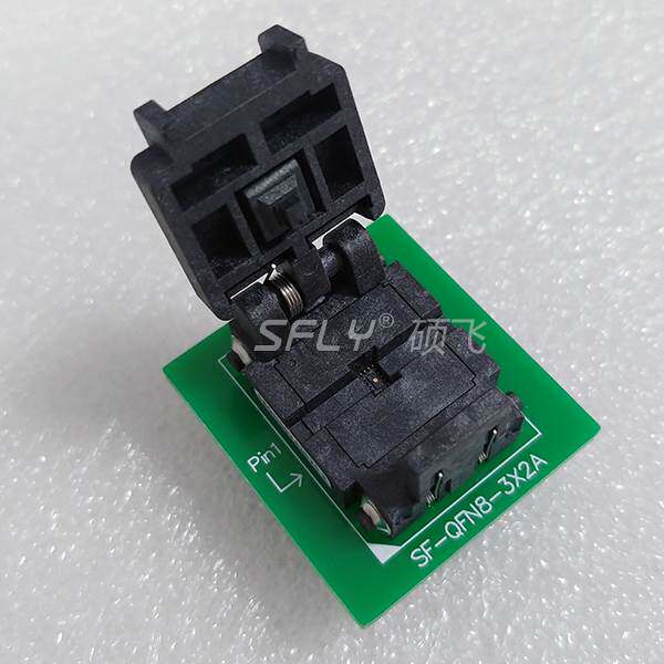 USON8,UDFN8,QFN8_3*2 TO DIP8 烧录座(进口座),SF-QFN8-3X2A
