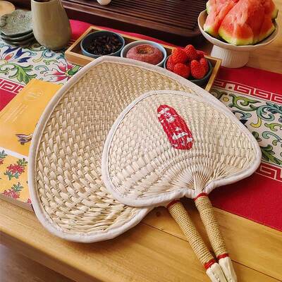 大葵扇竹草编棕叶扇子夏天季手编蒲扇婴儿纳凉老式芭蕉扇儿童手摇