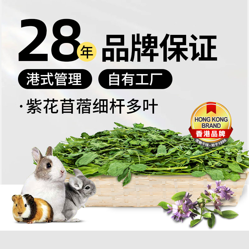 IZ11苜蓿草2000g 兔子粮草龙猫荷兰猪嫩草饲料干草牧草不吃包退