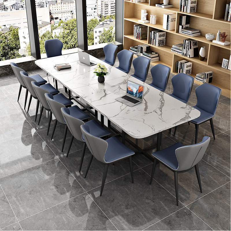 大型办公桌会议桌长桌简约现代阅览室图书馆培训接待洽谈桌椅组合