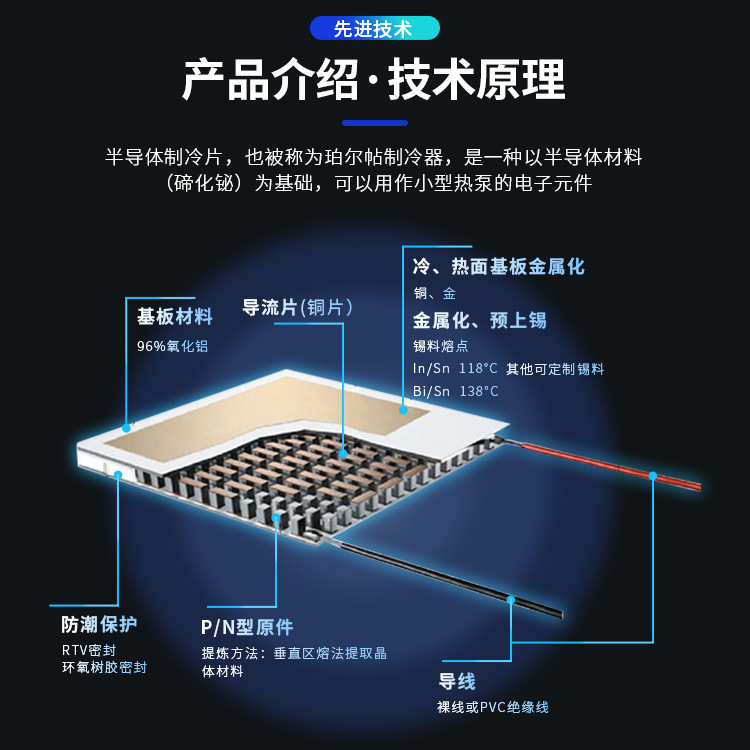 效率高制冷片半导体制冷片严格控温冷...