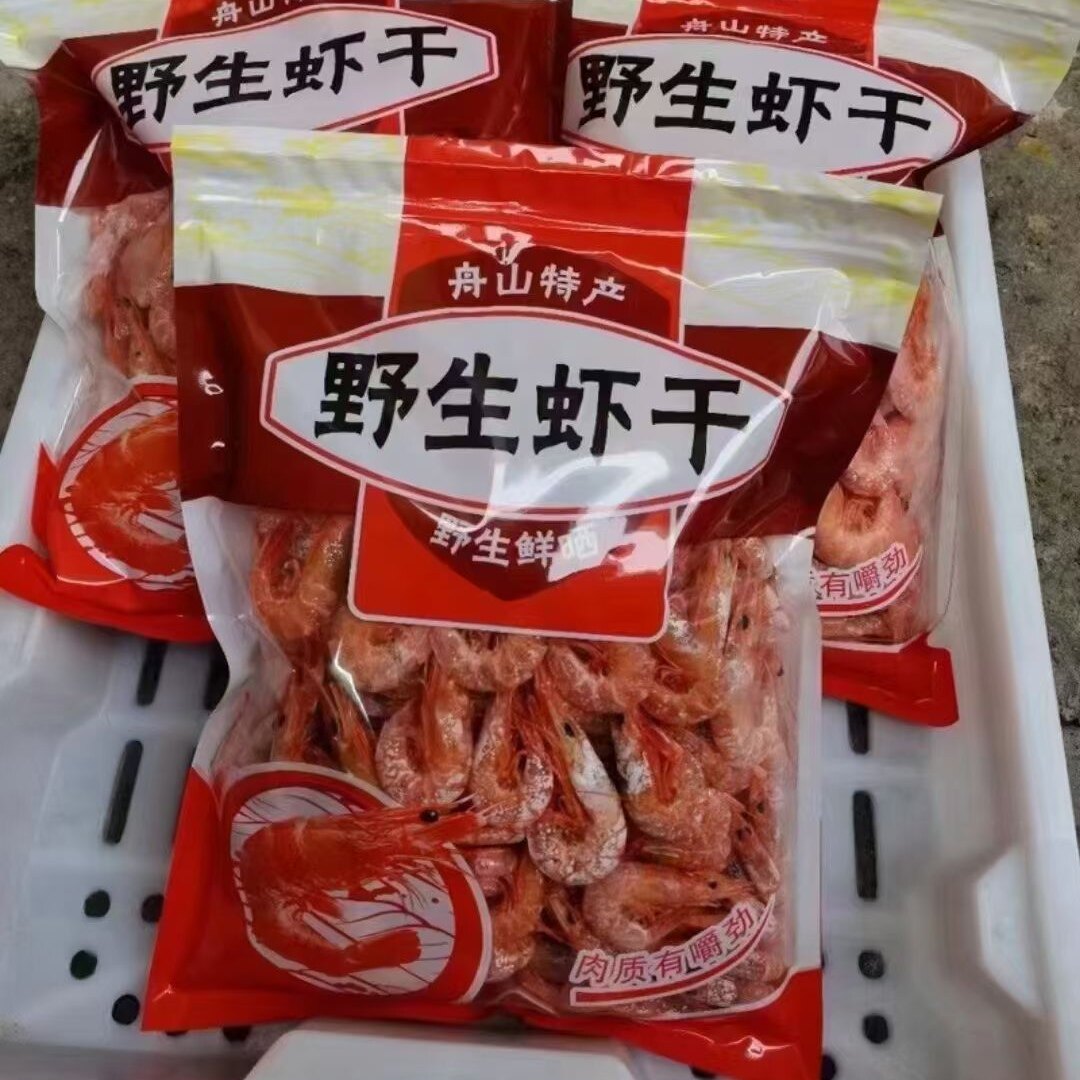 舟山特产虾干船晒滑皮虾高钙