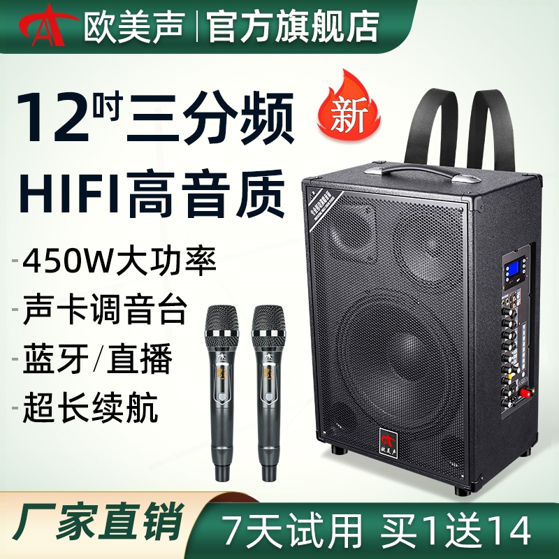 唱歌音响广场舞大功率音箱618欧美声263/138B/518专业户外k歌直播