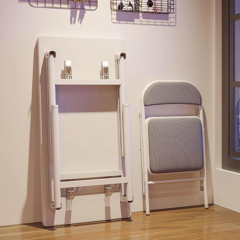 电脑桌卧室家用书桌学生长方形免安装小型简易学习出租屋桌椅套装