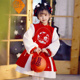 加绒中国风红色汉服过年喜庆唐装 拜年服女童演出服冬装 2025新款