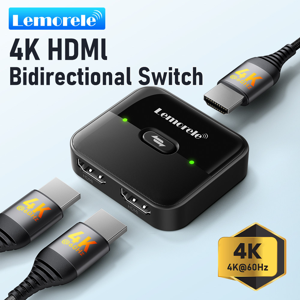 乐来乐USB3.0切换器HDMI2进4出2台电脑共用键盘鼠标U盘打印机共享器KVM四口拓展坞扩展器设备分线集线器