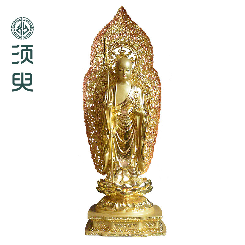 木雕地藏王菩萨佛像摆件